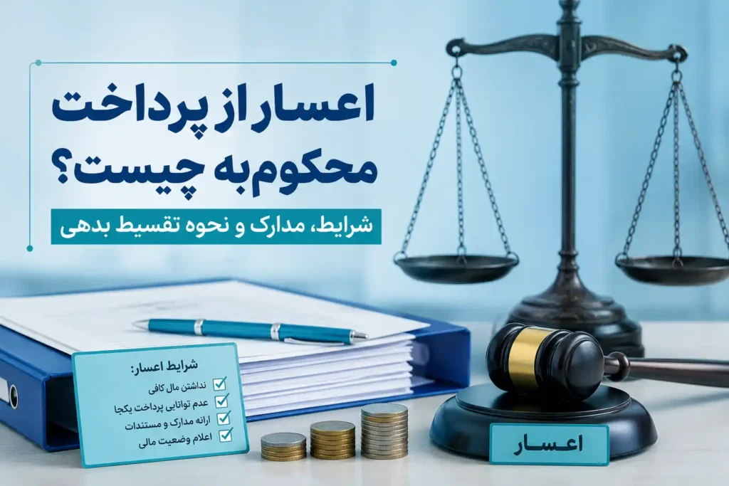 اعسار از پرداخت محکوم به و شرایط تقسیط بدهی