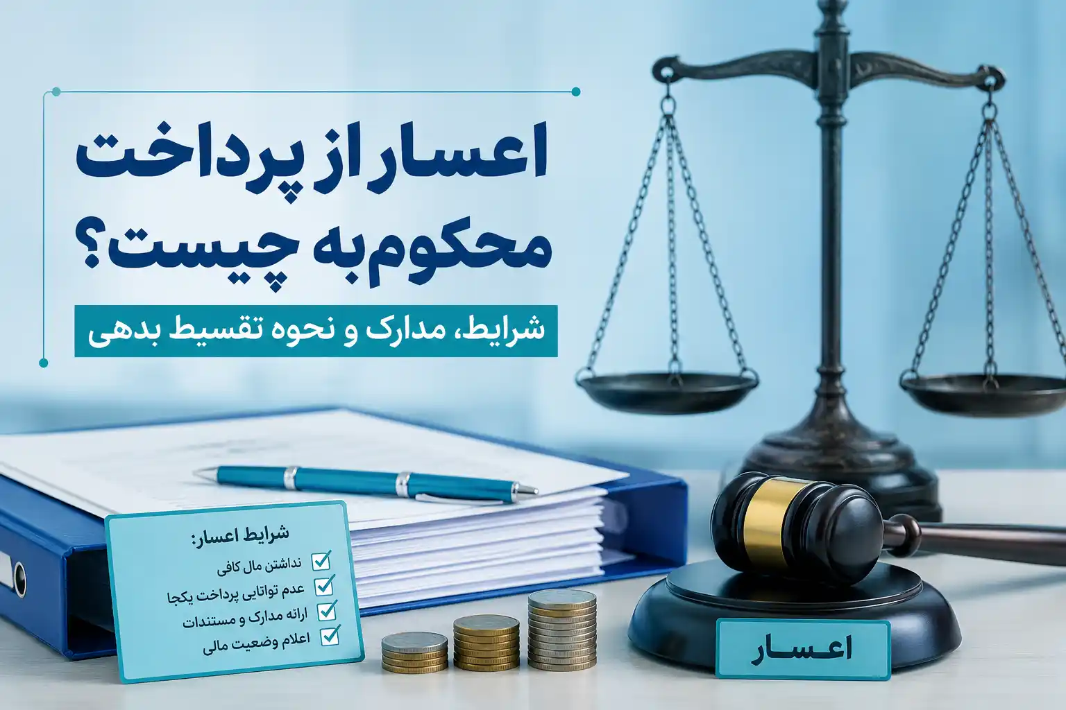 اعسار از پرداخت محکوم به و شرایط تقسیط بدهی
