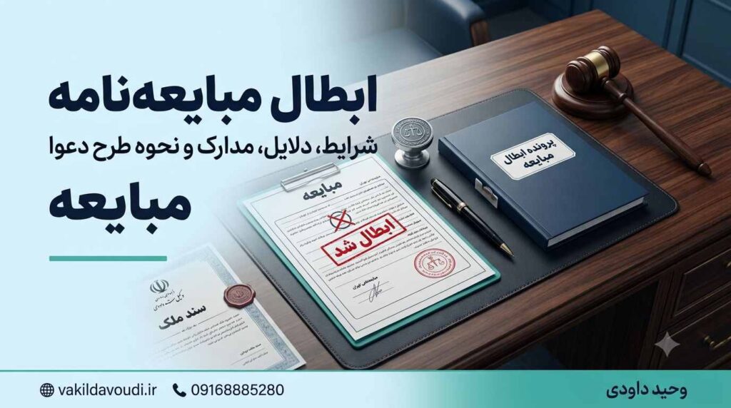 ابطال مبایعه‌نامه و پیگیری قانونی بی‌اعتباری قرارداد خرید و فروش