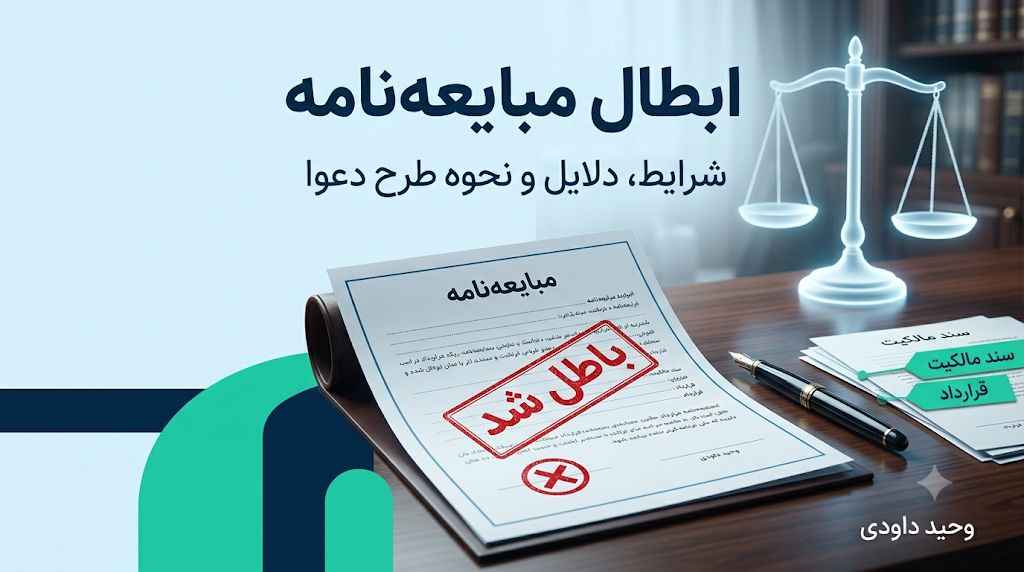 ابطال مبایعه‌نامه؛ شرایط و دلایل قانونی ابطال قرارداد