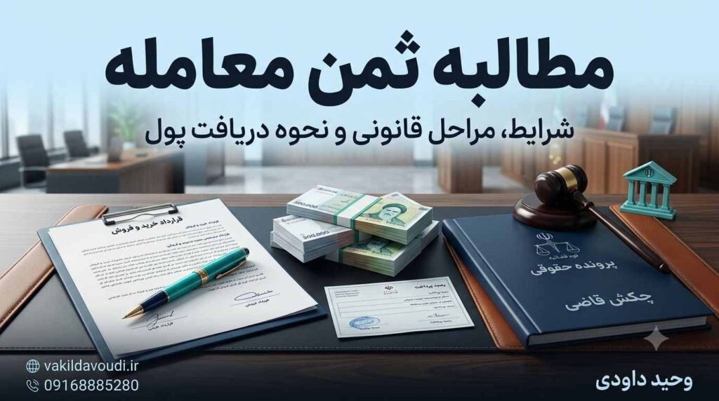 مطالبه ثمن معامله و پیگیری قانونی پرداخت مبلغ قرارداد