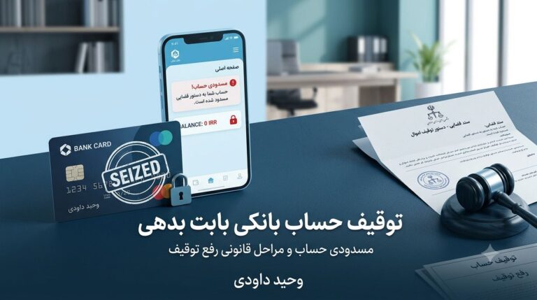 توقیف حساب بانکی بابت بدهی و نحوه رفع توقیف