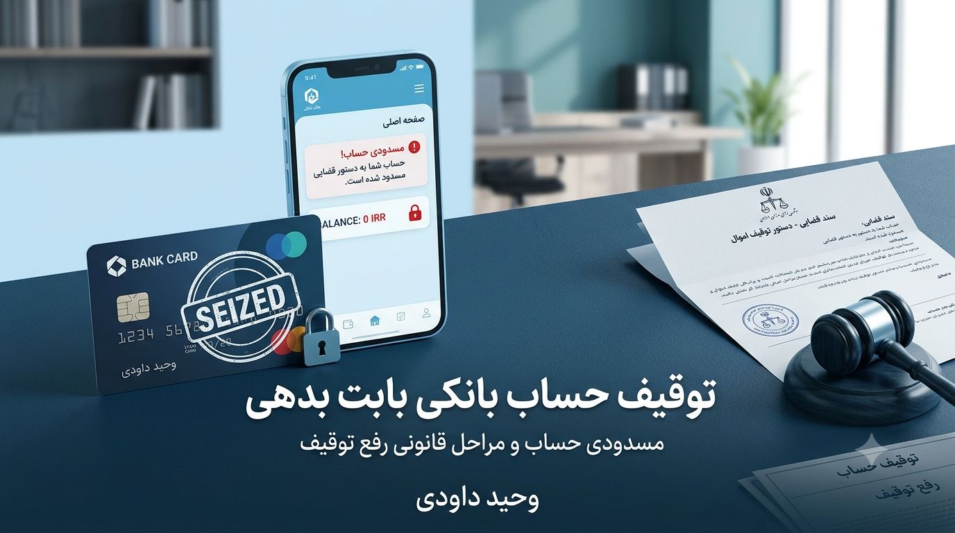 توقیف حساب بانکی بابت بدهی و نحوه رفع توقیف